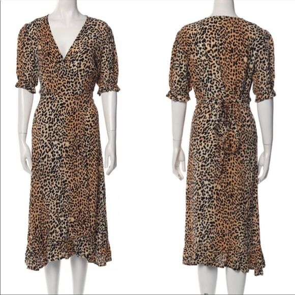Faithfull The Brand Abbey Midi Wrap Dress - Picture 1 of 14